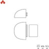 RETENEDOR TOPE DE PUERTAS CON ADHESIVO INOFIX  MARRON