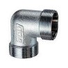 Racor codo doble cono simple Far 24x19 latón cromado 5360 12