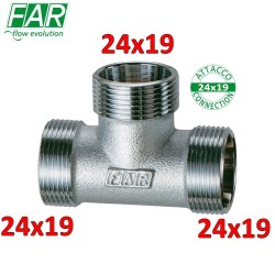 Racor te cono simple Far 24x19 latón cromado 5410 12