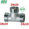 Racor te cono simple Far 24x19 latón cromado 5410 12