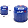 RECAMBIO GAS BUTANO PROPANO PERFORABLE  190 GR, QBAK,PARA HORNILLOS,CAMPING