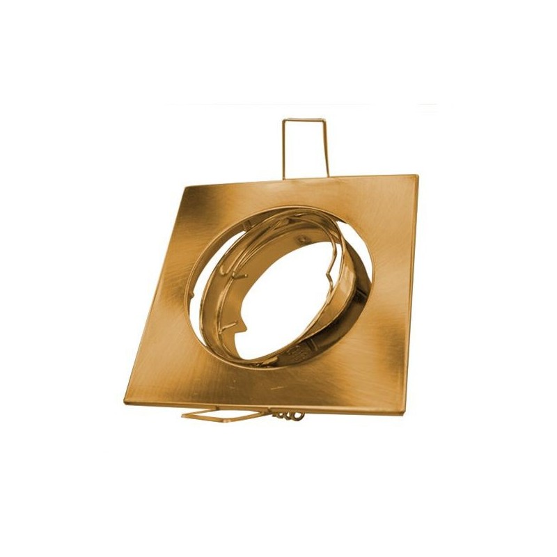 ARO CUADRADO ECLIPSE ORO MATE MR16 12V 50W - BENEITO Y FAURE
