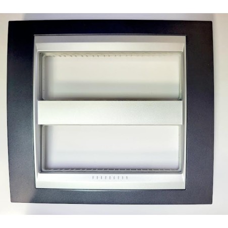 MARCO CENTRALIZACION 2X6MODULOS  UNICA TOP  GRIS METAL ALUMINIO