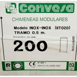 TUBO DOBLE  INOX-INOX 304  IIT020 CONVESA 200MM,50CM