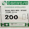 TUBO DOBLE  INOX-INOX 304  IIT020 CONVESA 200MM,50CM