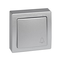Pulsador campana de superficie Simon 73 LOFT aluminio  73150-53