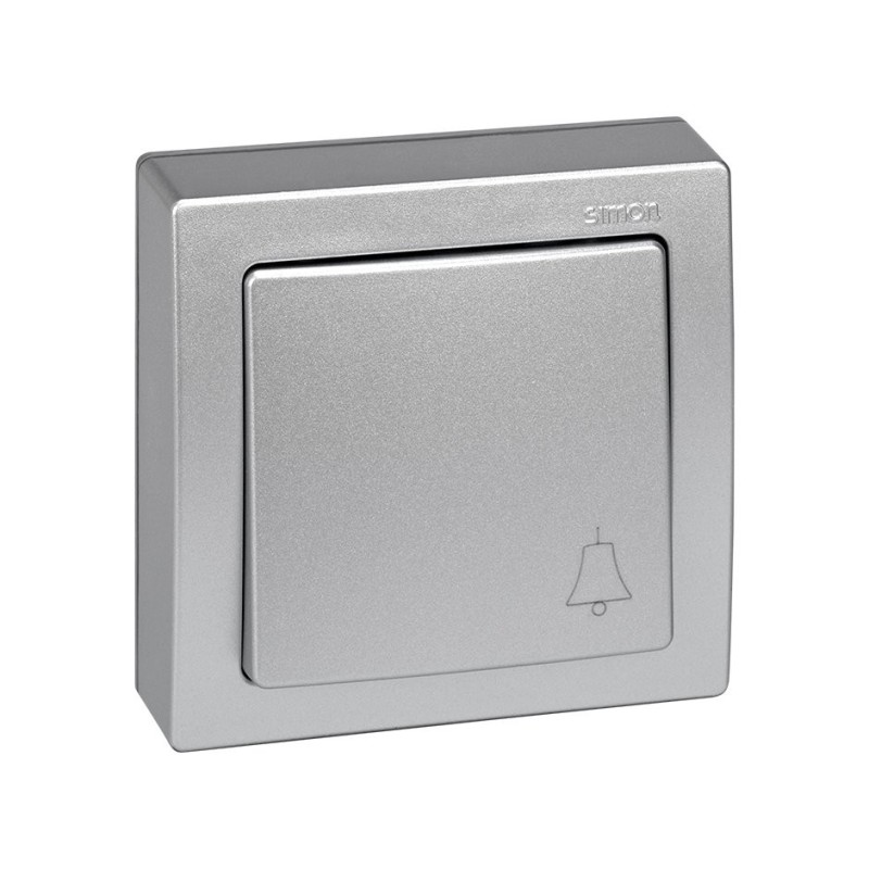 Pulsador campana de superficie Simon 73 LOFT aluminio  73150-53