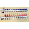 Colector  para suelo radiante chemidro 11 salidas INOX CON CAUDALIMETRO