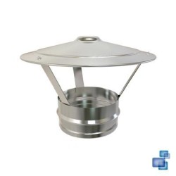 DEFLECTOR CAPERUZA SIMPLE  INOX CONVESA 300MM,
