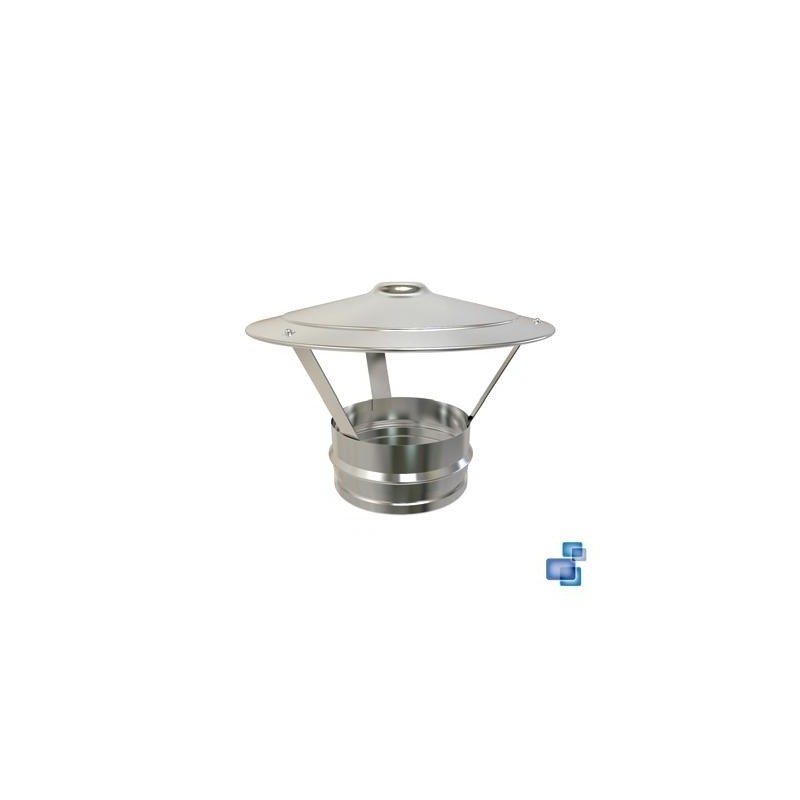DEFLECTOR CAPERUZA SIMPLE  INOX CONVESA 300MM,