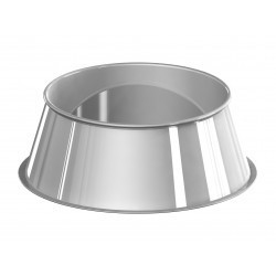 FINAL CONICO  SIMPLE PARED 150MM, NEGARRA INOX