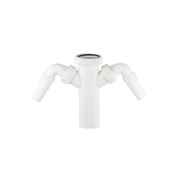 TOMA DESAGUE LAVADORA DOBLE 40MM, HC14 505105 MCALPINE