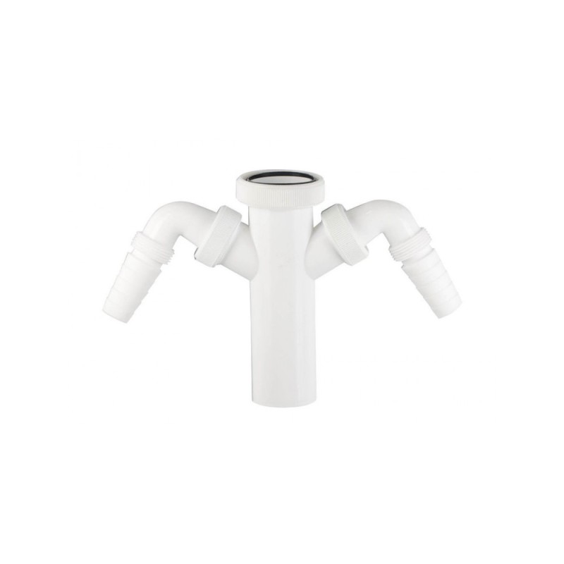 TOMA DESAGUE LAVADORA DOBLE 40MM, HC14 505105 MCALPINE