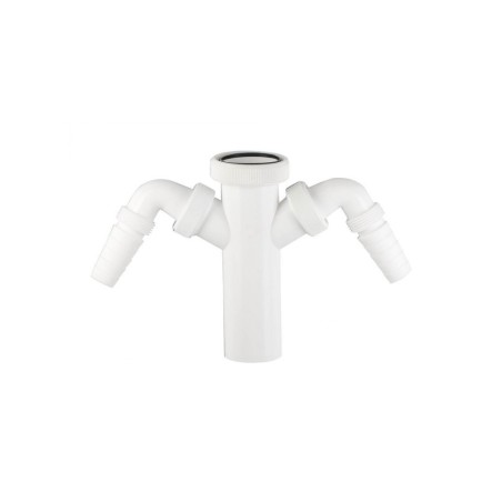 TOMA DESAGUE LAVADORA DOBLE 40MM, HC14 505105 MCALPINE