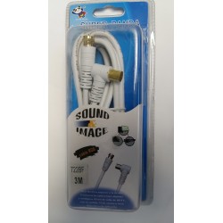 CABLE TV CON CONECTOR F  Y CONESION TOMA TV  3MTS
