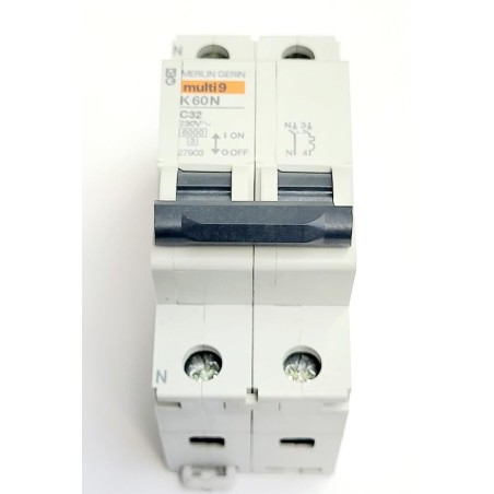MAGNETOTERMICO 1P+N,  C32A.  MERLIN GUERIN MULTI9 K60N