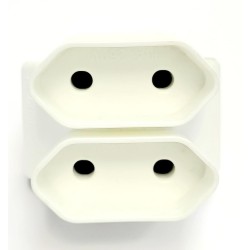 ADAPTADOR 2P EUROPOLI EUNEA BLANCO 10/16A 250V