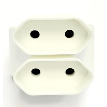 ADAPTADOR 2P EUROPOLI EUNEA BLANCO 10/16A 250V