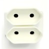 ADAPTADOR 2P EUROPOLI EUNEA BLANCO 10/16A 250V