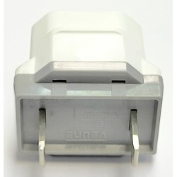 ADAPTADOR 2P EUROPOLI EUNEA BLANCO 10/16A 250V