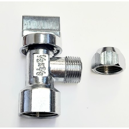 GRIFO ESCUADRA HEMBRA1/2X3/8MACHO KLAPP  CROMADO ANTICAL
