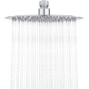 ROCIADOR HYPER SLIM REDONDO INOX D.22  200MM,IBERGRIF CROMADO