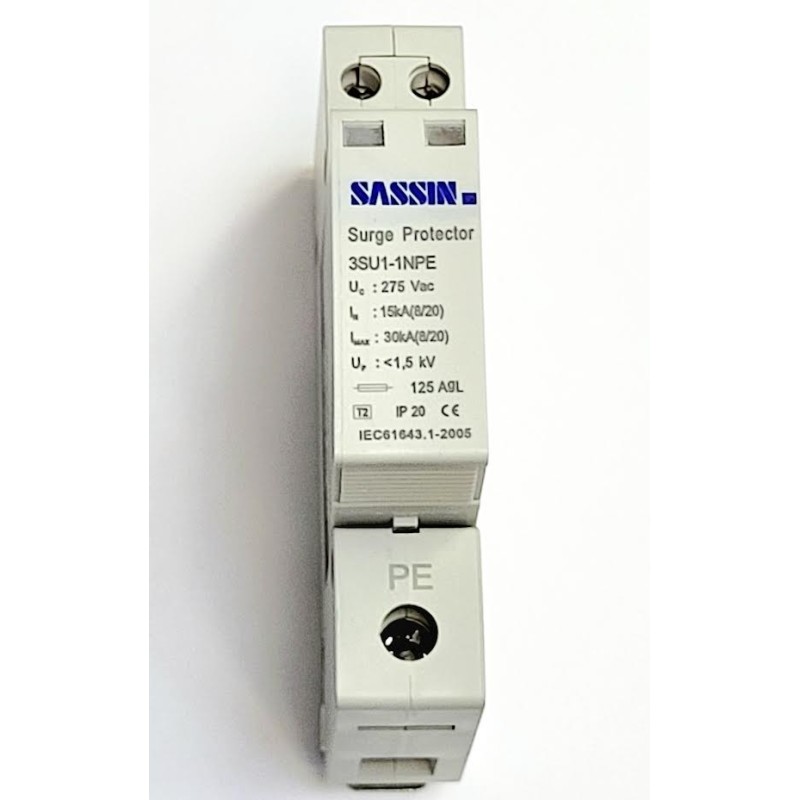 PROTECTOR SOBRETENSIONES 1P+N 30KA 275V TRANSITORIAS 3SU1-1NPE  SASSIN