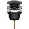 valvula lavabo o bidet click-clack  11/4 color negro