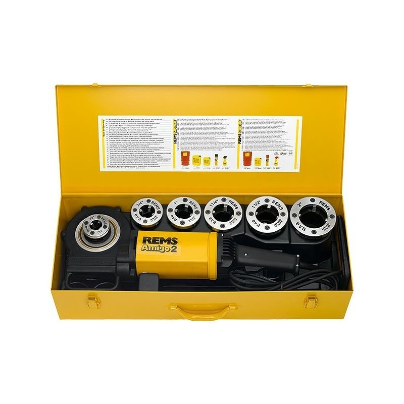 Roscadora electroportátil REMS AMIGO 2 SET R 1/2 - 2" - REMS