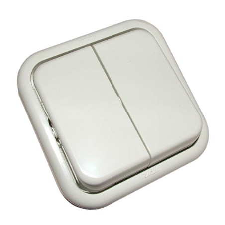 DOBLE INTERRUCTOR SUPERFICIE FONTINI KRISTAL  10A,