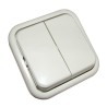 DOBLE INTERRUCTOR SUPERFICIE FONTINI KRISTAL  10A,