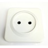 PLACA BASE ENCHUFE NORMAL FONTINI QUATTRO,BF  ,BLANCO