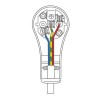 CLAVIJA ULTRAFINA ENCHUFE  SCHUKO BLANCA 230V,16A, GSC