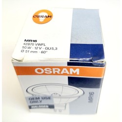 DICROICA HALOGENA 50W, 60º 12V.OSRAM GU5.3  51MM,MR16