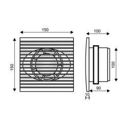 EXTRACTOR BAÑO DH CON TEMPORIZADOR 104MM