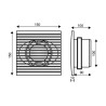 EXTRACTOR BAÑO 100 DH CON TAPA TRASERA,230V