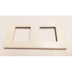 PLACA BTICINO LIGHT 2+2 MODULOS blanco