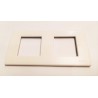 PLACA BTICINO LIGHT 2+2 MODULOS blanco