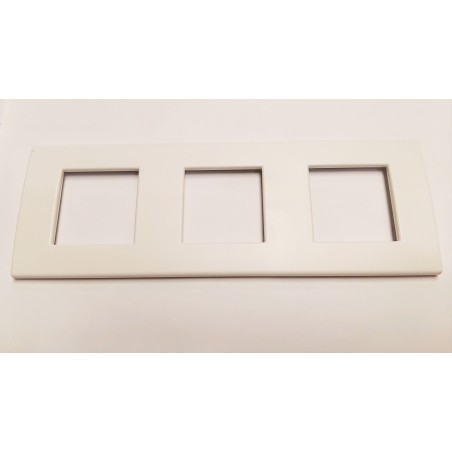 PLACA BTICINO LIGHT 2+2 MODULOS blanco