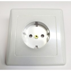 MARCO COMPACTO TAPA ENCHUFE EUNEA  BLANCO MARMOL SM180 SCHNEIDER