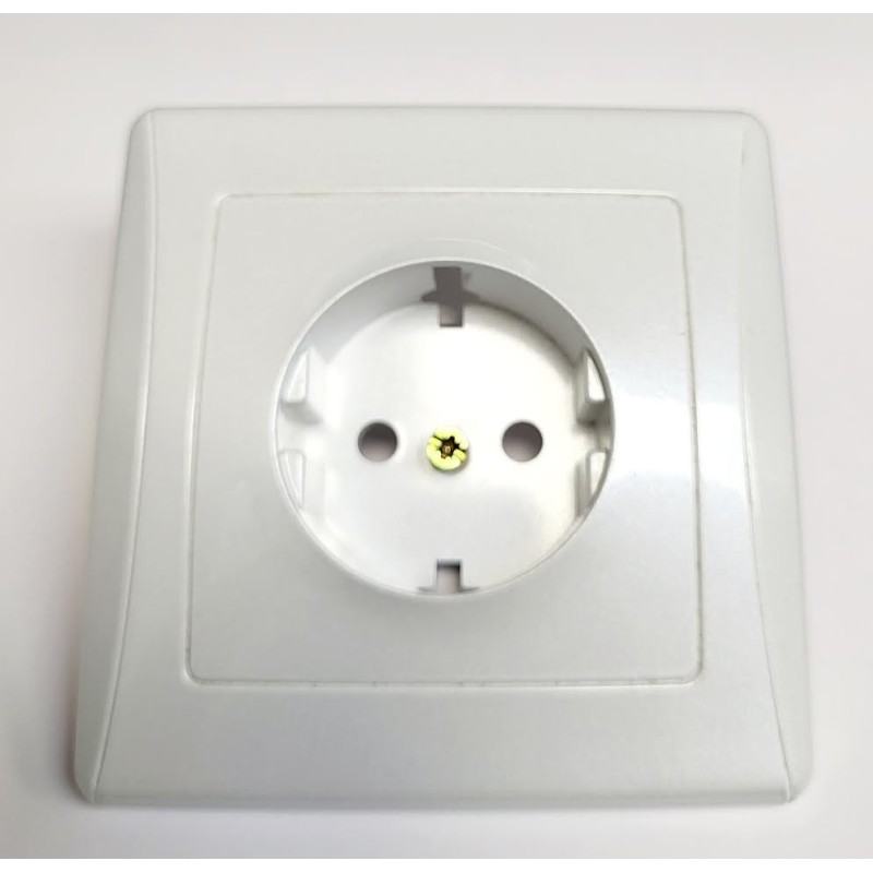 MARCO COMPACTO TAPA ENCHUFE EUNEA  BLANCO MARMOL SM180 SCHNEIDER
