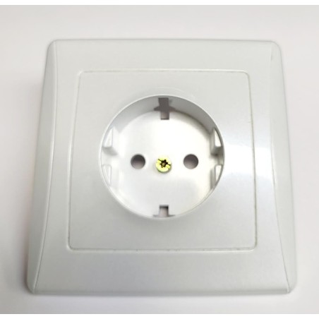 MARCO COMPACTO TAPA ENCHUFE EUNEA  BLANCO MARMOL SM180 SCHNEIDER