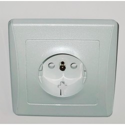 MARCO COMPACTO TAPA ENCHUFE EUNEA  BLANCO MARMOL SM180 SCHNEIDER