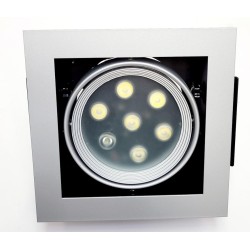 FOCO EMPOTRABLE ACERO 1 LAMPARA LEDS 21W, 7X3W   CIFRALUX
