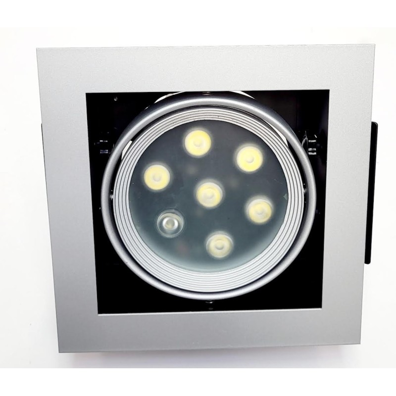 FOCO EMPOTRABLE ACERO 1 LAMPARA LEDS 21W, 7X3W   CIFRALUX