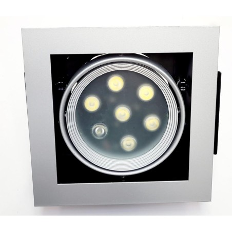 FOCO EMPOTRABLE ACERO 1 LAMPARA LEDS 21W, 7X3W   CIFRALUX