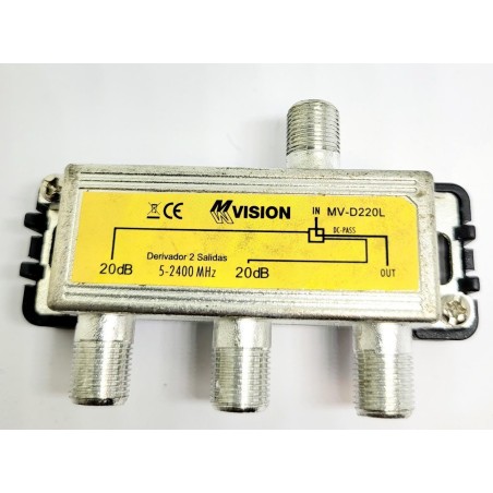 DERIVADOR 2 SALIDAS 20DB MVISION MV-220L