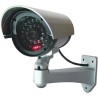 Cámara de vigilancia Falsa para Exterior, luz LED, Color Plateado, ‎