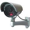 Cámara de vigilancia Falsa para Exterior, luz LED, Color Plateado, ‎