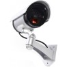 Cámara de vigilancia Falsa para Exterior, luz LED, Color Plateado, ‎